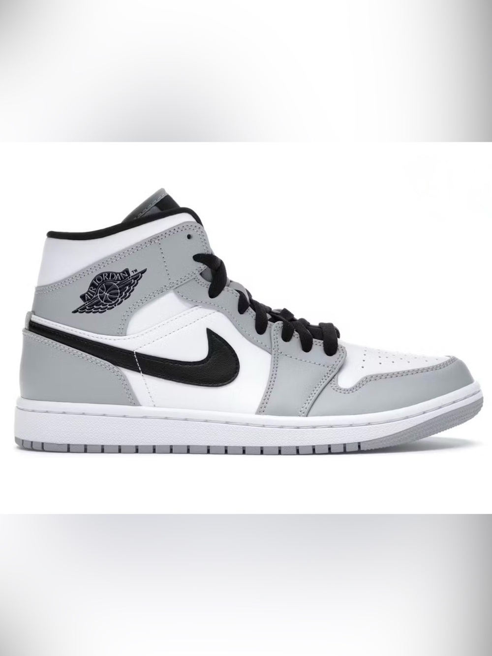 Nike Air Jordan 1 Mid Light Smoke Grey/Black - White